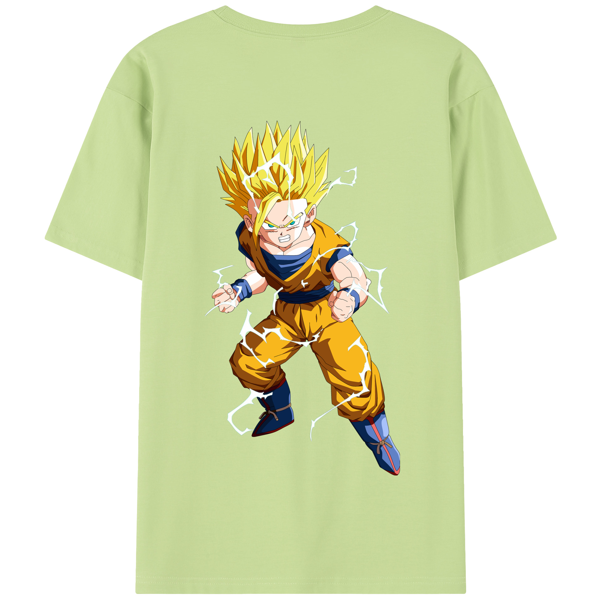 （画像用） ドラゴンボール 孫 悟飯（そんごはん）DRAGON BALL Son Gohan 綿100％半袖Tシャツ（背面プリント）